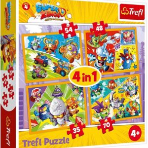 Trefl Пъзел 4в1 - Super Zings герои 34343