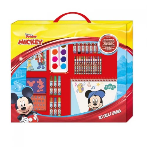 MC Toys MIC0783 Детско куфарче за рисуване Мики Маус 35 части