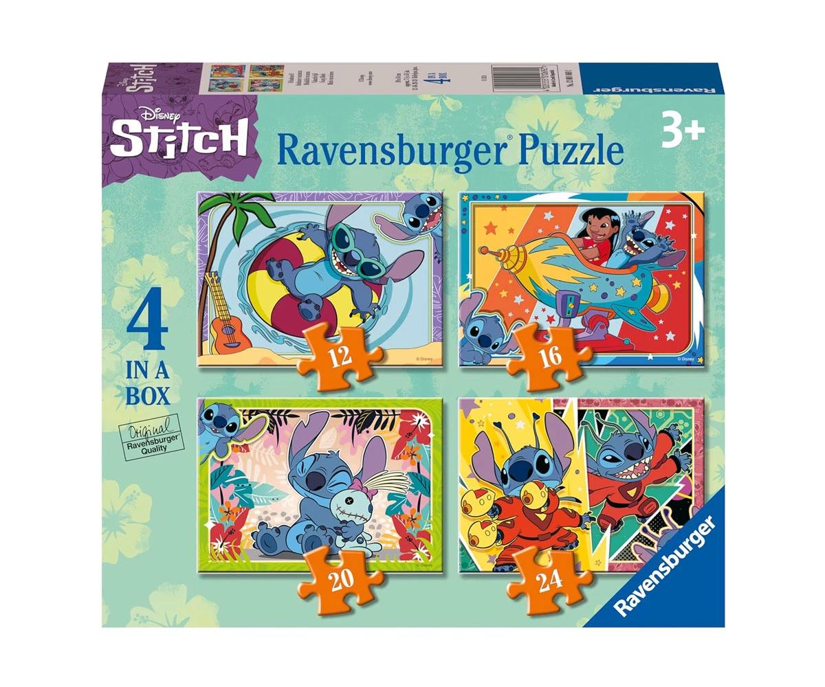 Ravensburger - Пъзел 4 -в-1 12/16/20/24 ел. - Стич 12001069