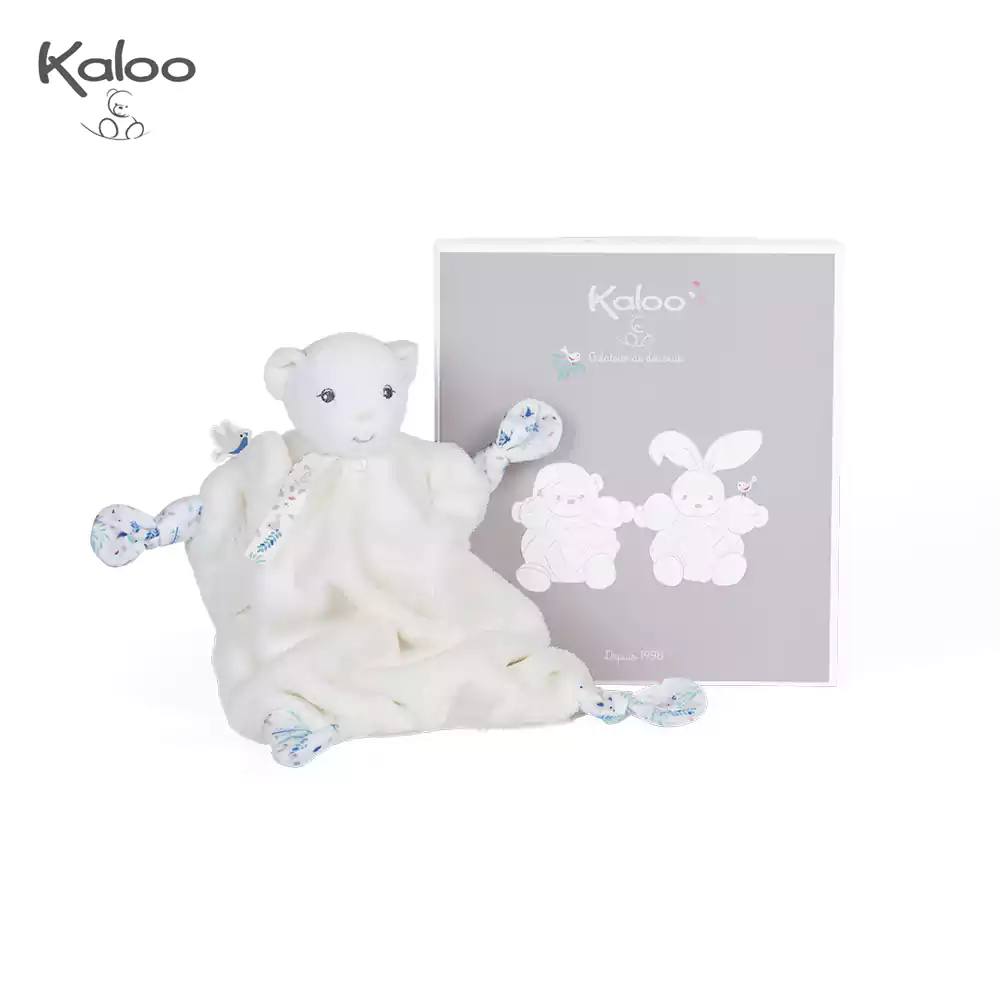 Kaloo K969977 Кърпичка за гушкане бяло мече PLUME