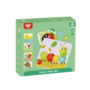 Tooky Toy TF783 Дървена бебешка мозайка, Цветове в градината