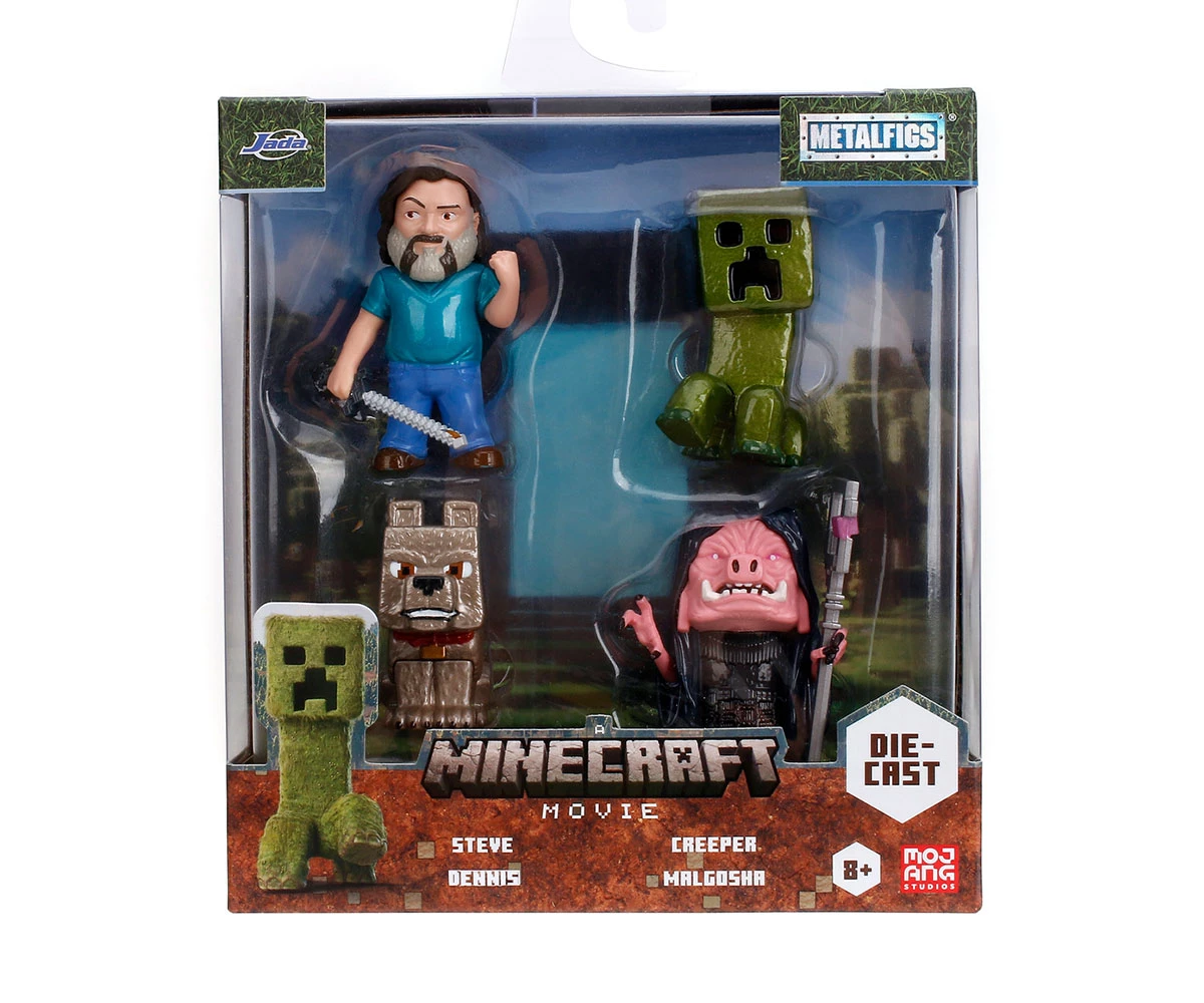 Jada 9336692314R0 Minecraft Филм – Комплект от 4 фигурки 6,35 см – Вълна 1