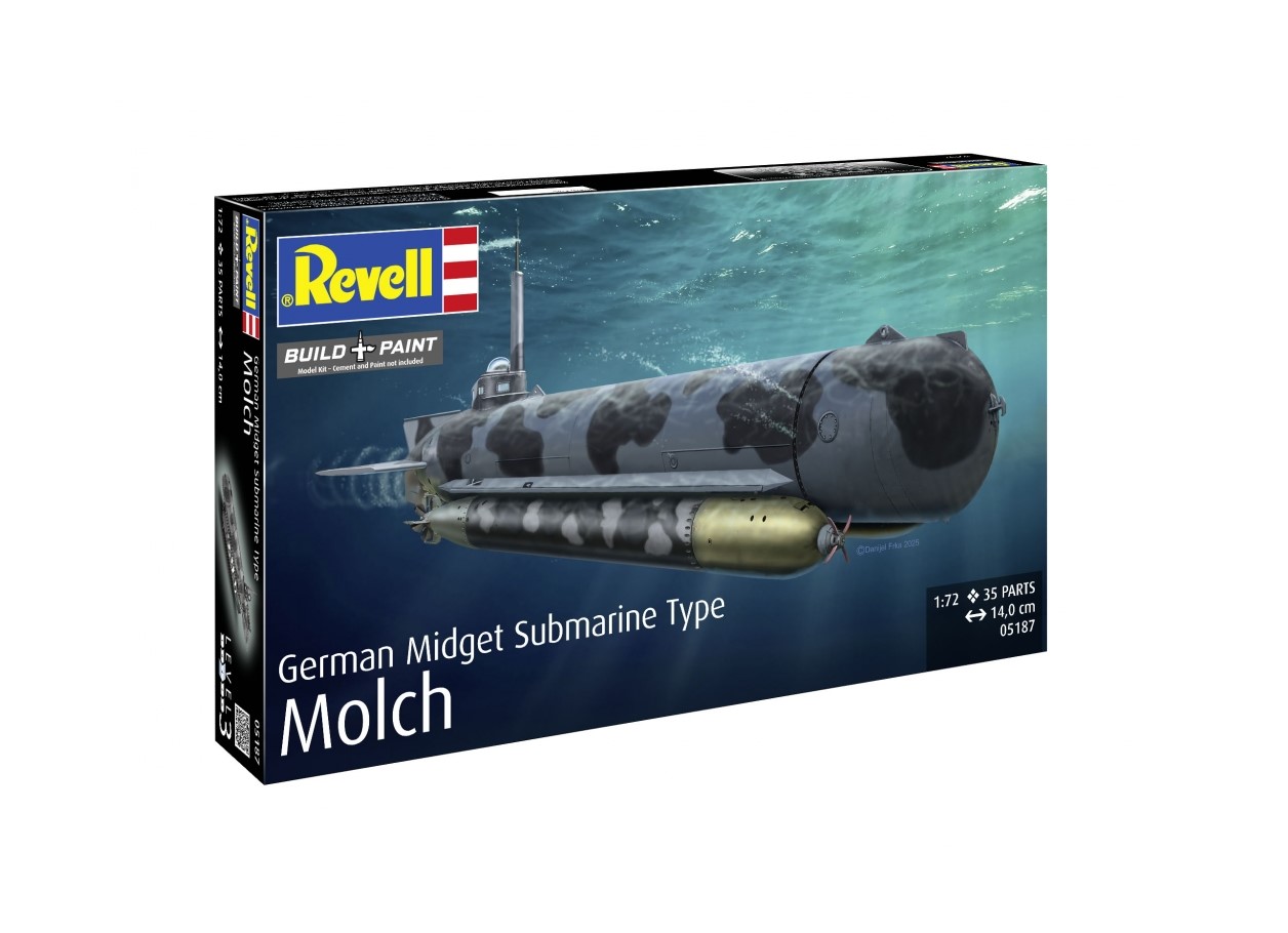 Revell R05187 Немска миниподводница Molch – сглобяем модел
