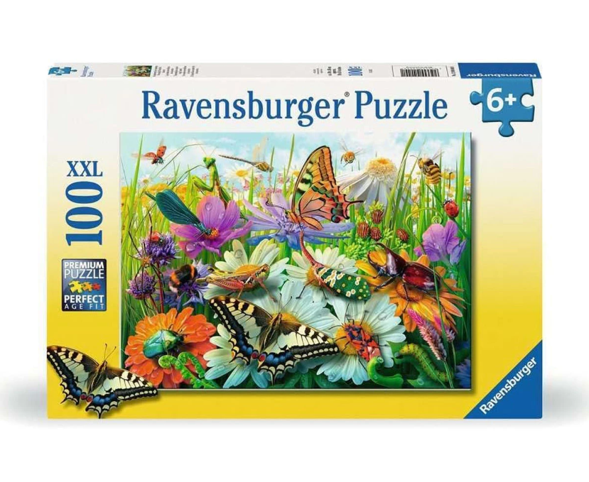 Ravensburger 12004049 Пъзел 100 ел. XXL - Прекрасният свят на насекомите
