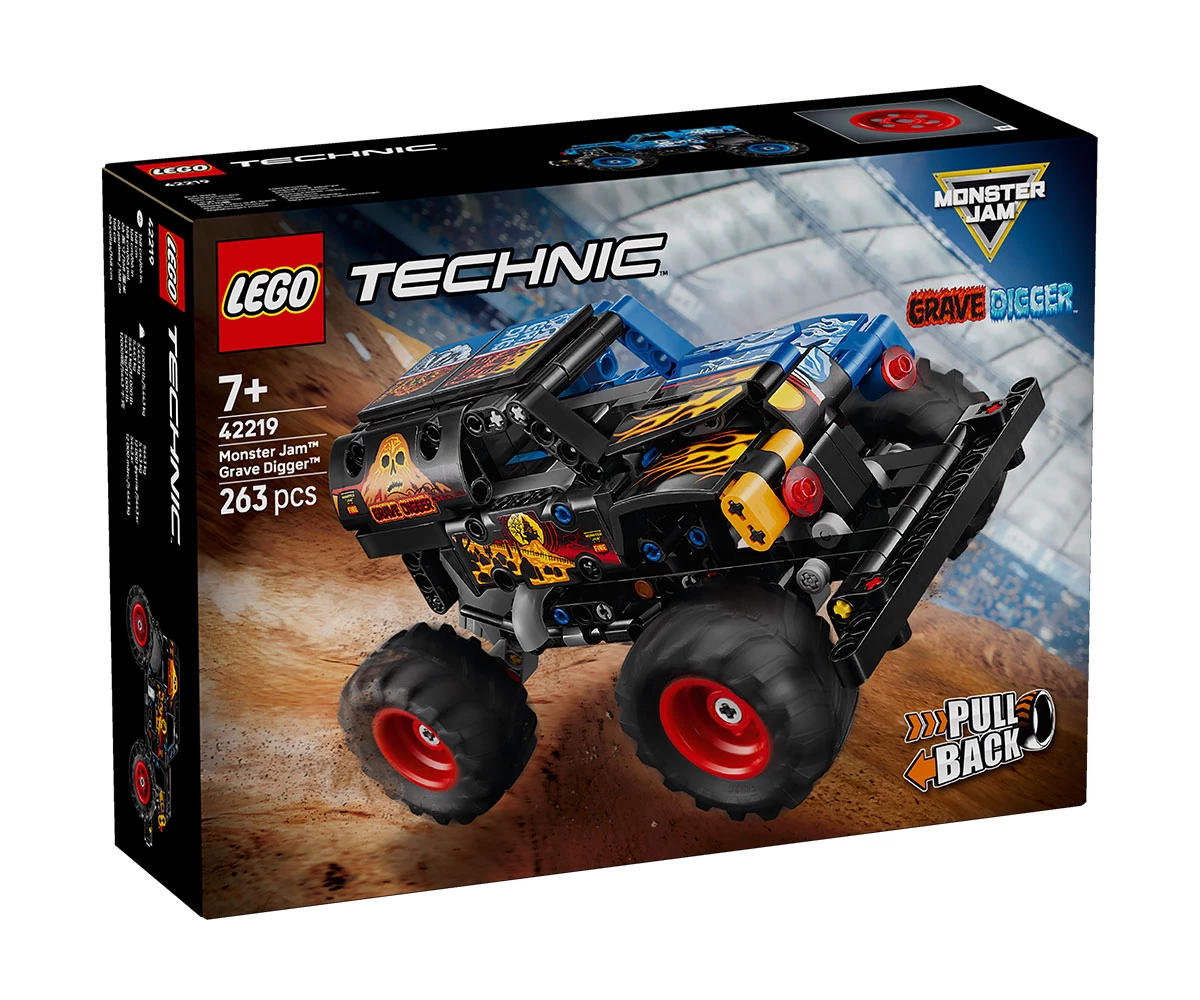 LEGO® Technic 42219 - Monster Jam™ Grave Digger™ огън и лед