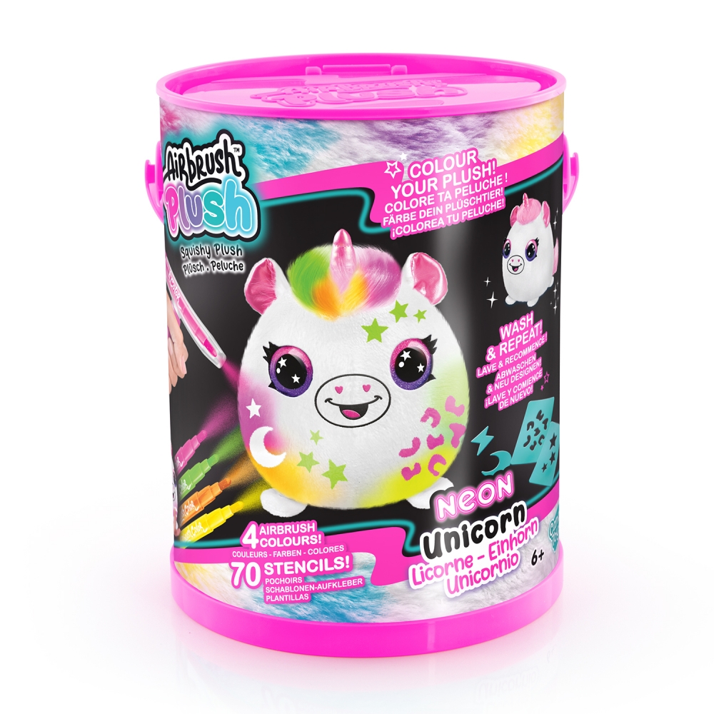Canal Toys CTAIR022 Мини плюшени играчки за оцветяване Неон, 15 см, асортимент