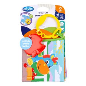 Playgro PG.0174 Текст. книжка за количка с гризалка 0М+