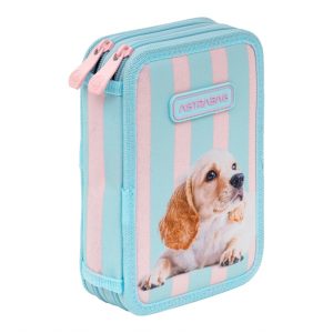 ASTRABAG AS503026063 Двоен несесер с аксесоари Линии и кученца