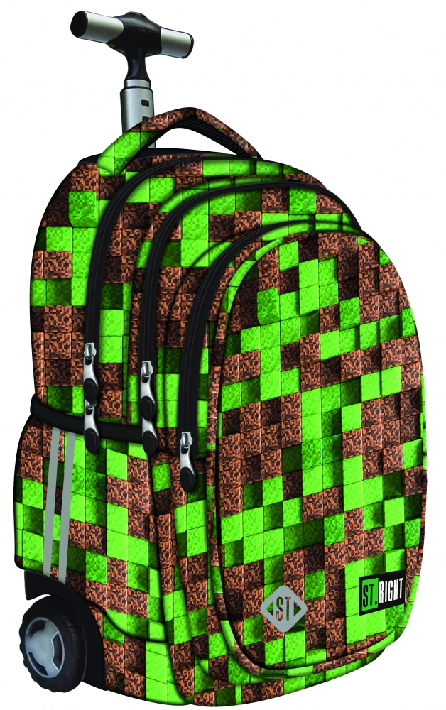 St.Righ STR 6773 Ученическа раница с колелца Пиксели 44 x 32 x 25 см