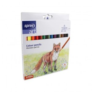 Spree Art 57004 Моливи 24 цв., триъгълник, диаметър 3 мм