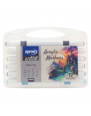 Spree Artist 58152 Маркери акрилни двувърхи Soft Brush/Fine Tip, 12 Цвята