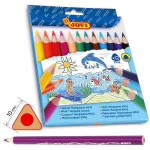 Jovi J735/12 Моливи Jumbo 12 цвята триъгълни, дълги