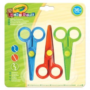 Crayola 81-8119 Ножици зиг-заг с пластмасови остриета, 3 бр, Mini Kids