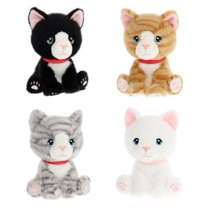Keeleco SE3858 Плюшено седнало коте, Kitty Love, 14 см (4)